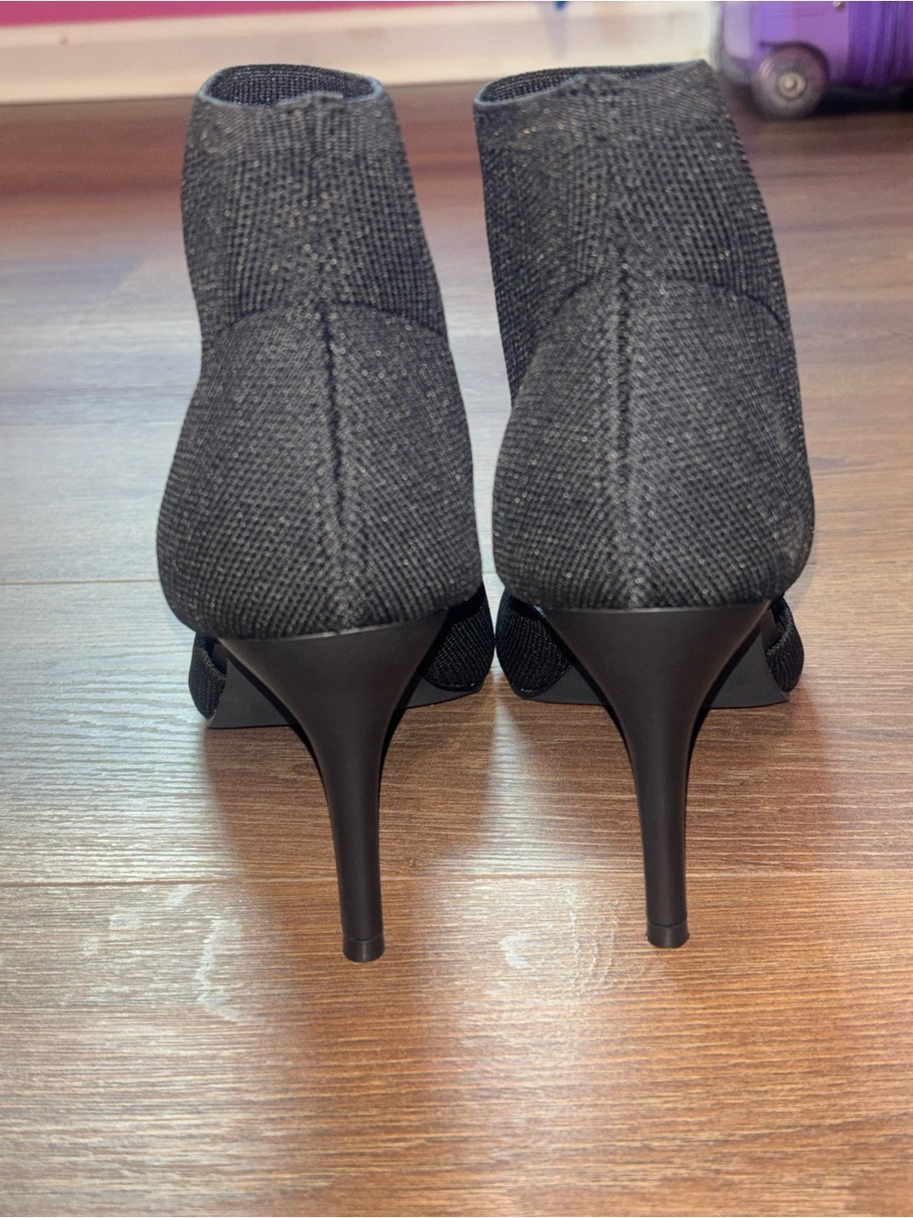 Sicare ladies black stiletto peep toe heels NWT (Size 8) - Picture 8 of 11